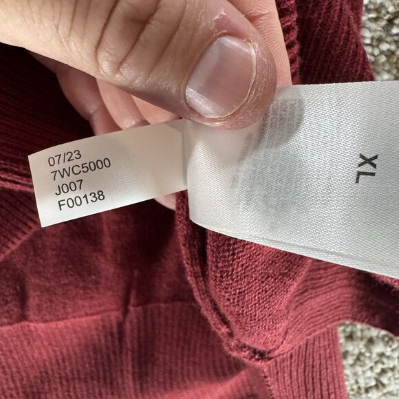 Lucky Brand Sweater Womens Extra Large Red V Neck Pullover New With Tags Ladies - Picture 9 of 14